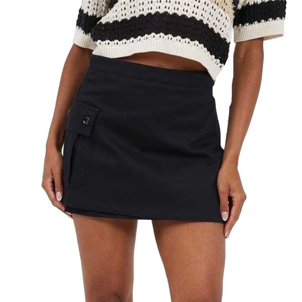 Brave Soul Womens/Ladies Wrap Mini Skirt / Black